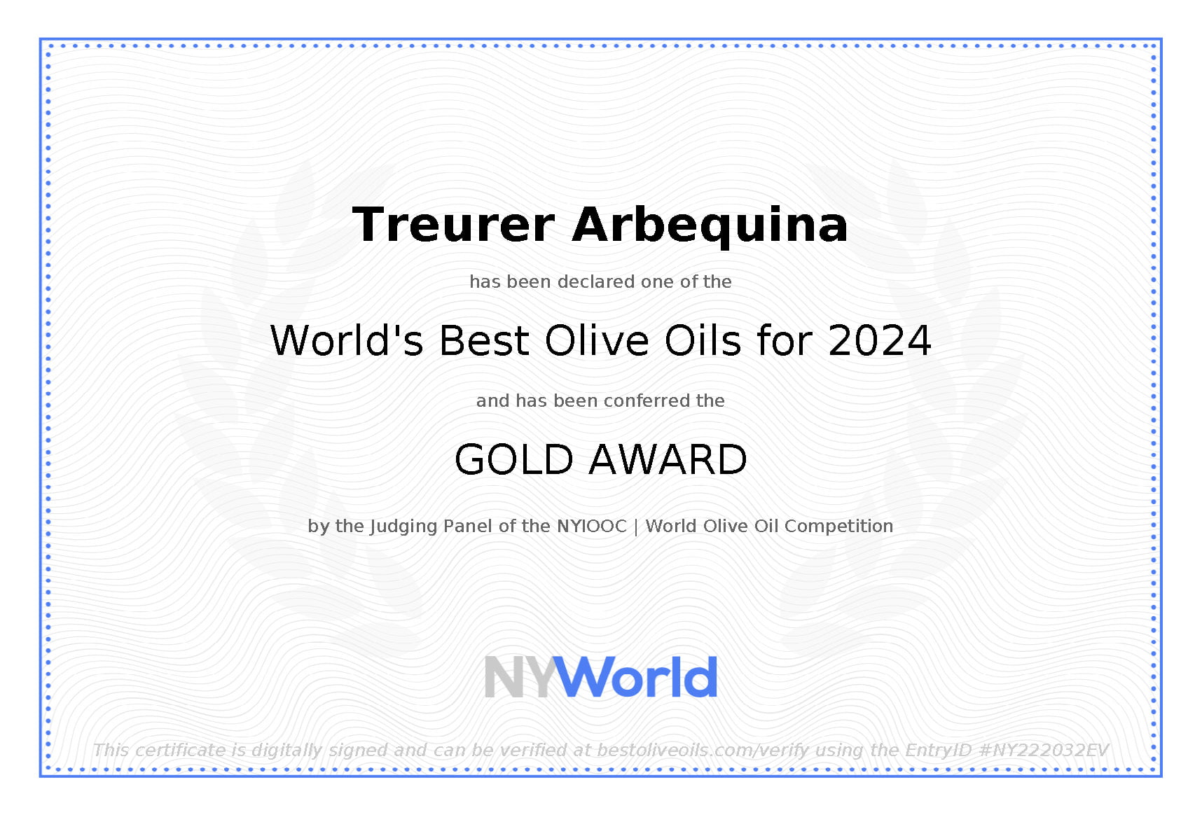 Oli Treurer, Medalla de oro en NYIOOC 2024