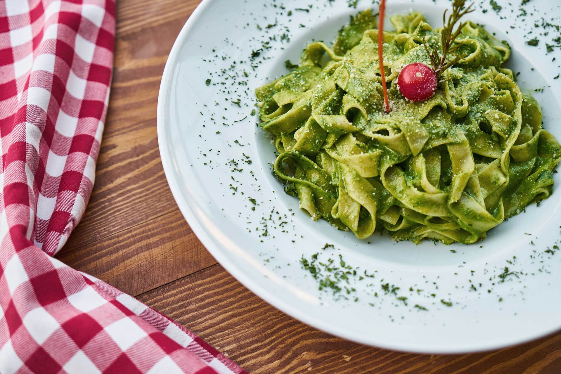 pasta con pesto vegano